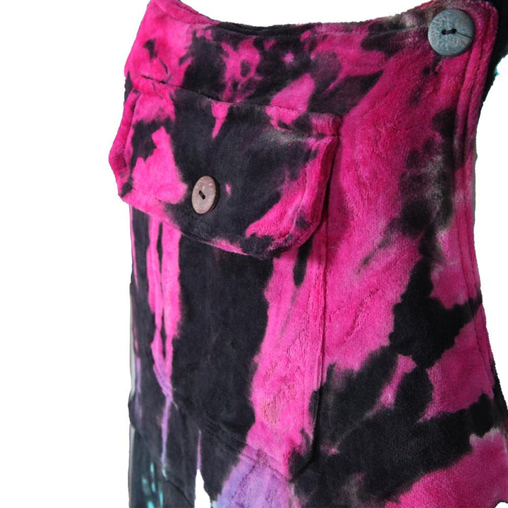 Tie Dye Velvet Dungarees