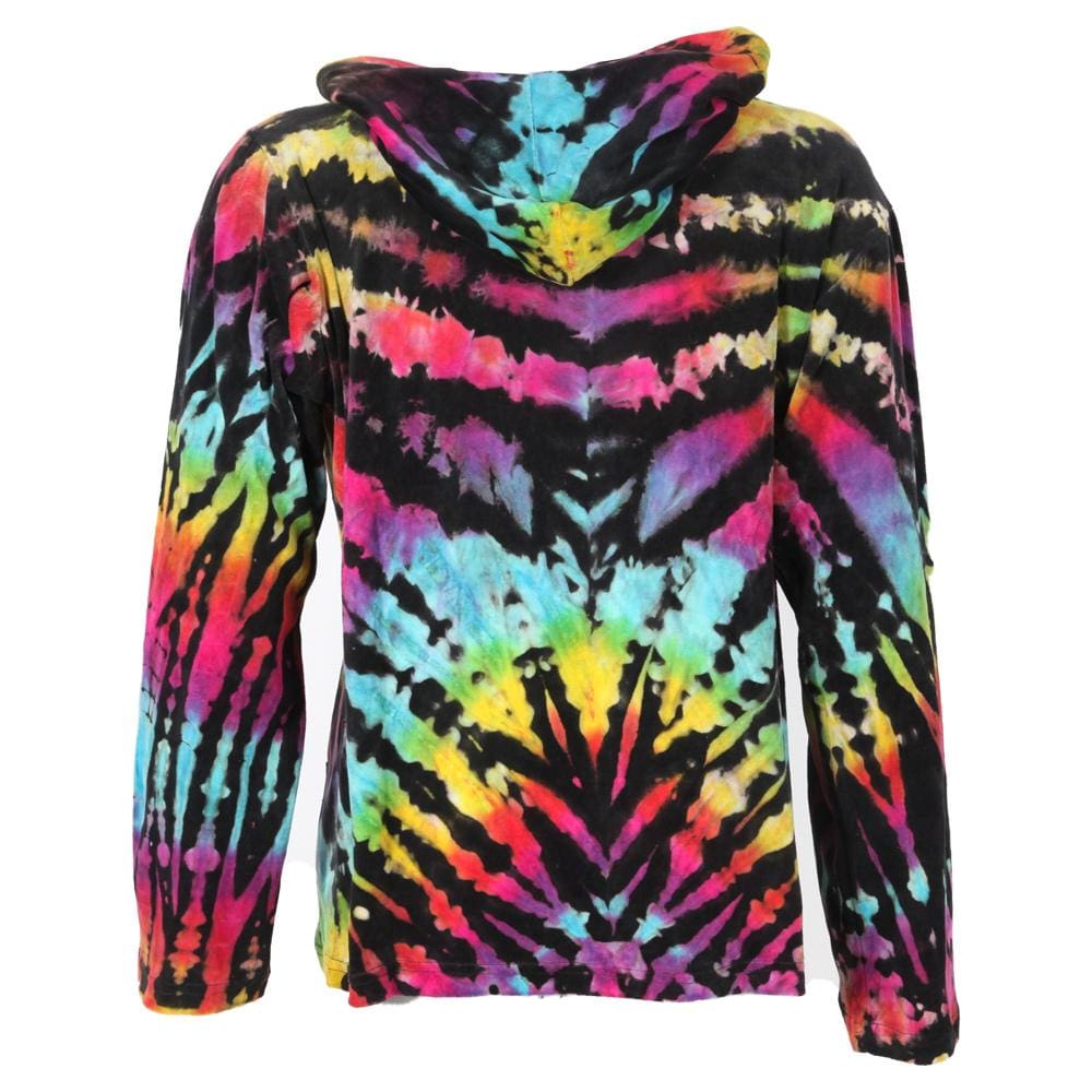 Men's Oversized Velvet Tie Dye Hoodie