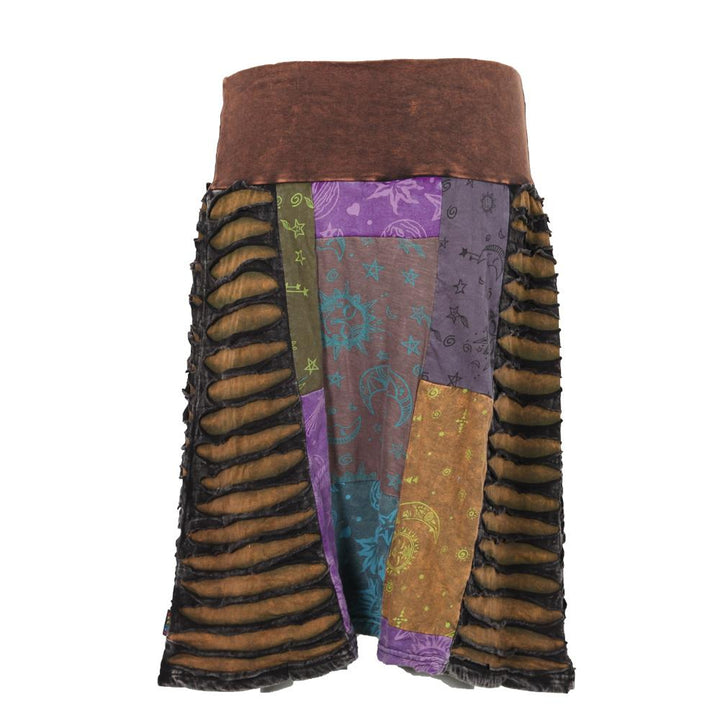 Knee Length Patchwork Skirt