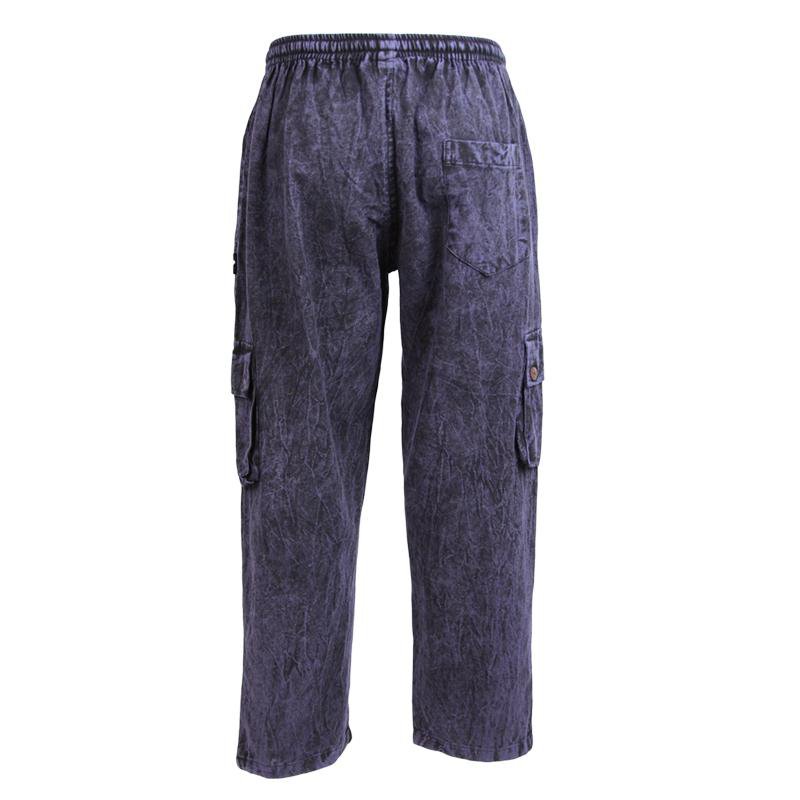 Stone Washed Cargo Trousers