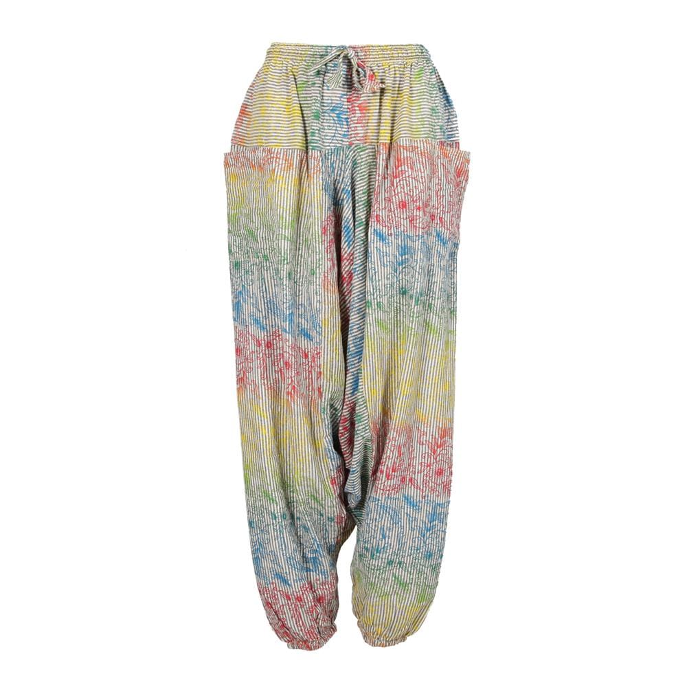 Floral Rainbow Print Harem Pants