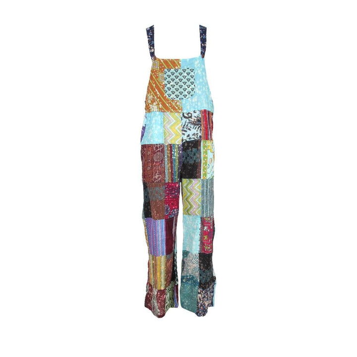 Cotton Patchwork Dungarees