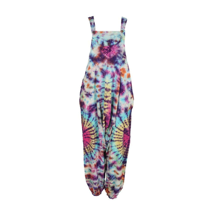 Purple Tie Dye Dungarees