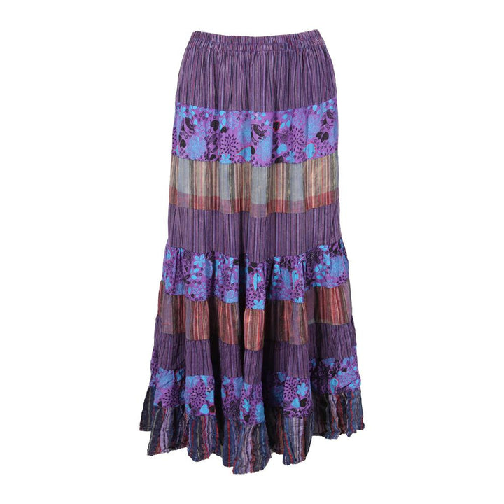 Purple Layered Maxi Skirt