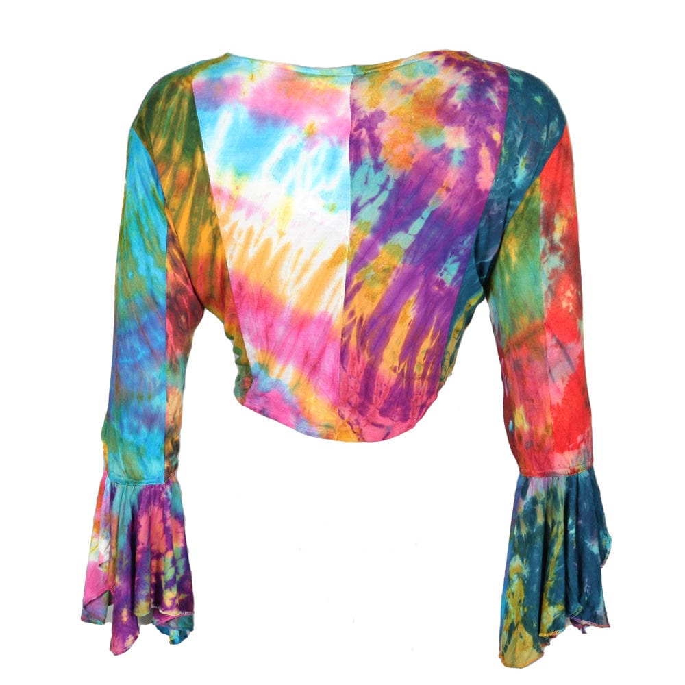 Rainbow Tie Dye Wrap Top