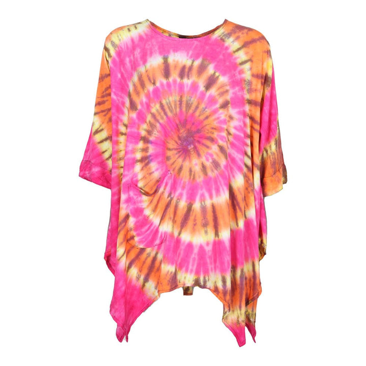 Tie Dye Batwing Poncho