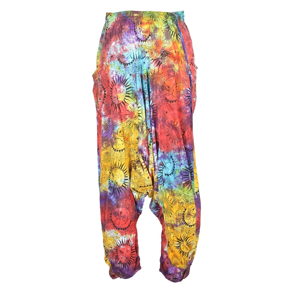 Screen Print Tie Dye Harem Pants