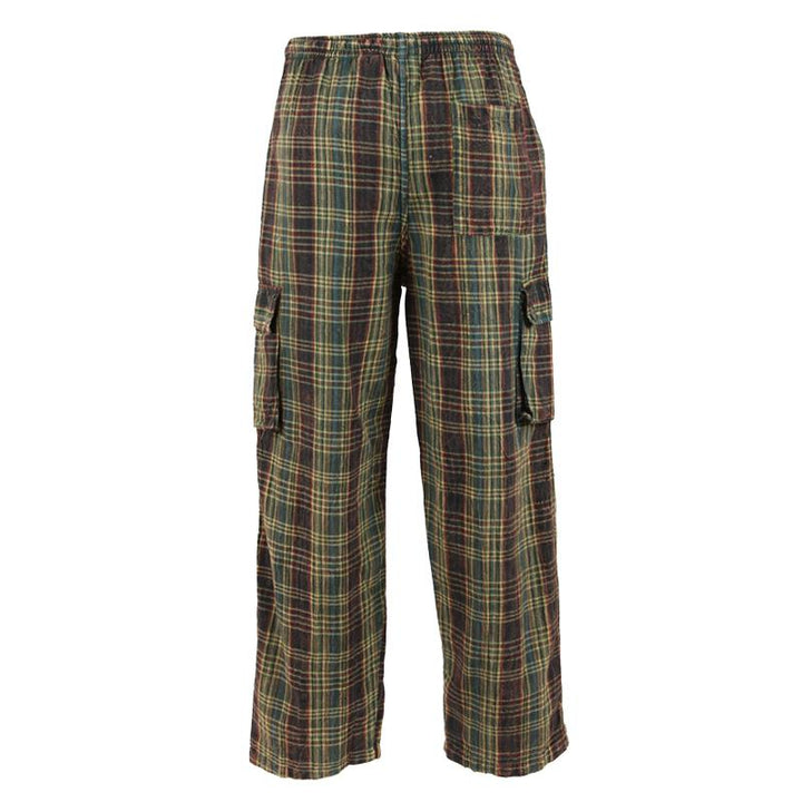 Madras Check Cargo Trousers