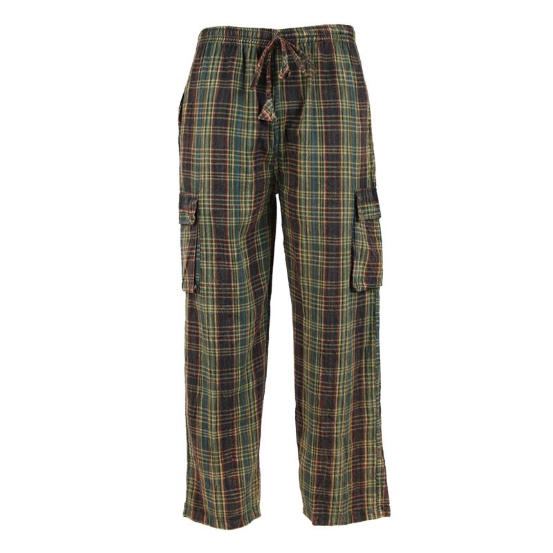 Madras Check Cargo Trousers