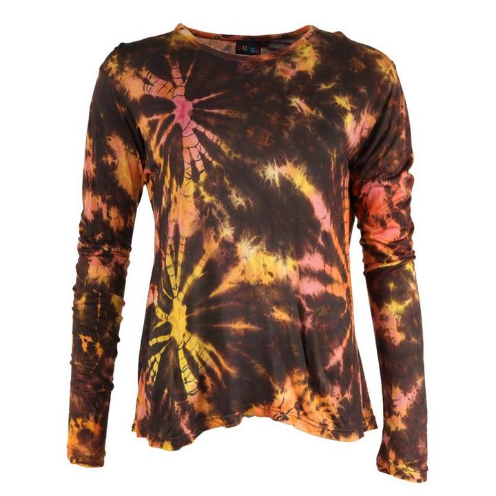 Autumn Tie Dye Long Sleeve Top