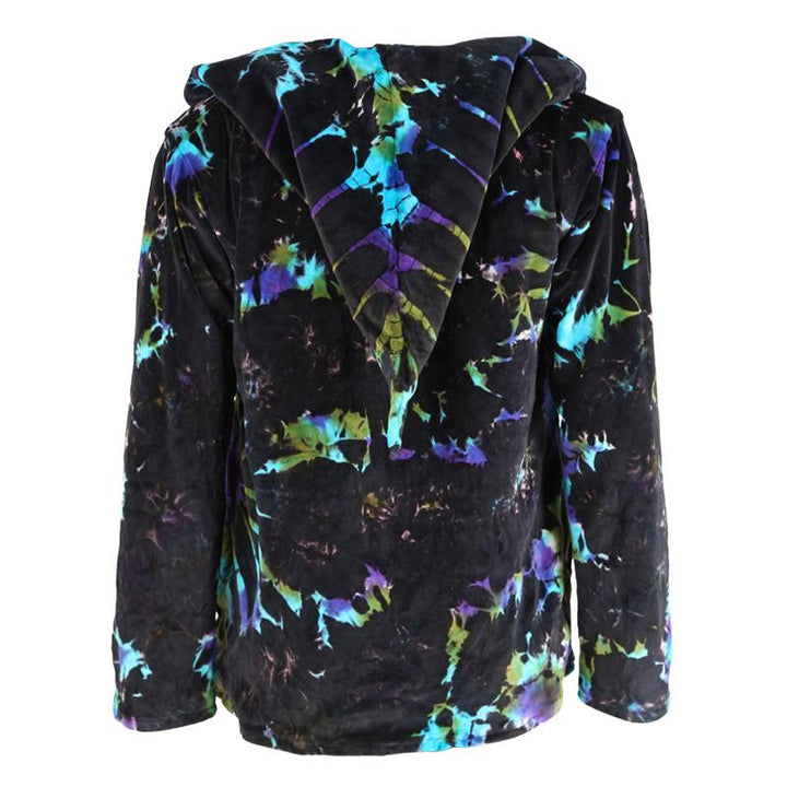 Velvet Tie Dyed Embroidered Jacket