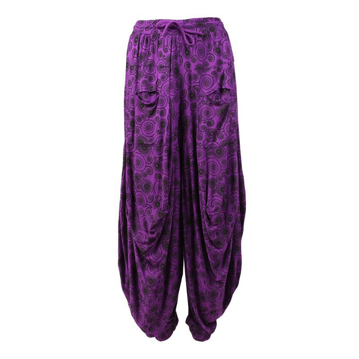 Spiral Pattern Balloon Harem Pants