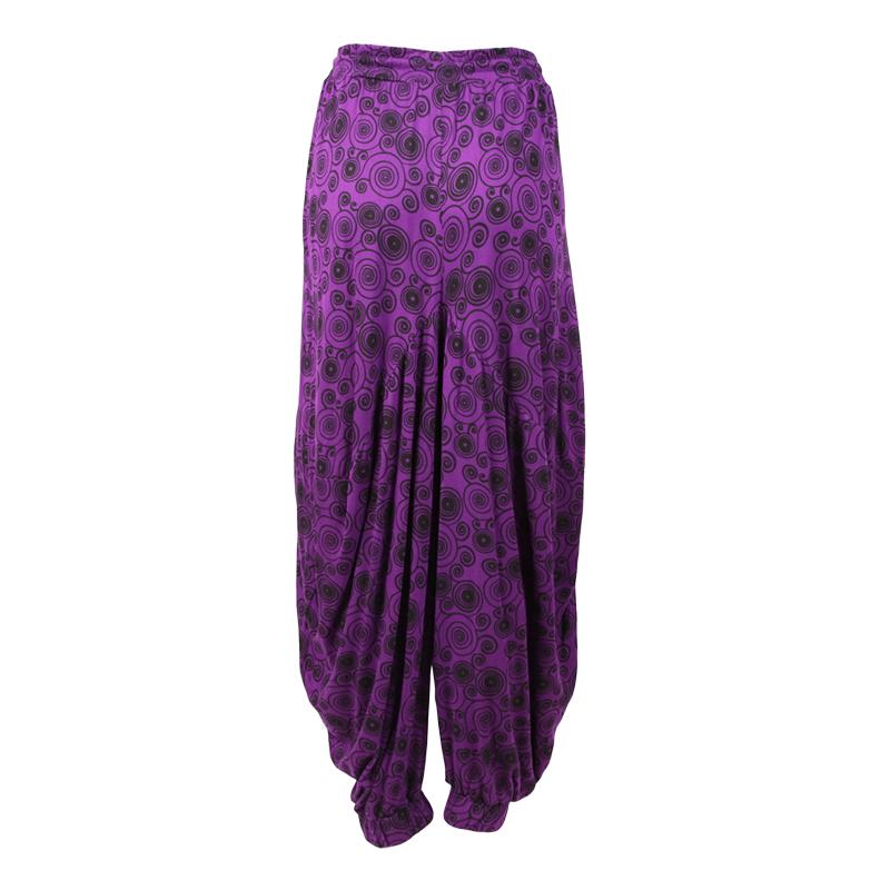 Spiral Pattern Balloon Harem Pants