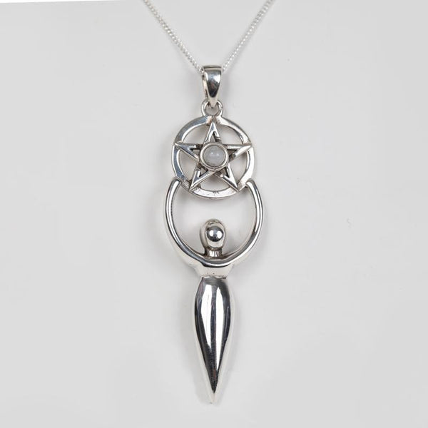 Silver on sale goddess pendant