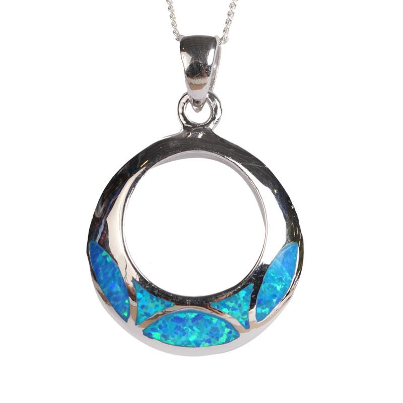 925 Silver Fire Opal Pendant..