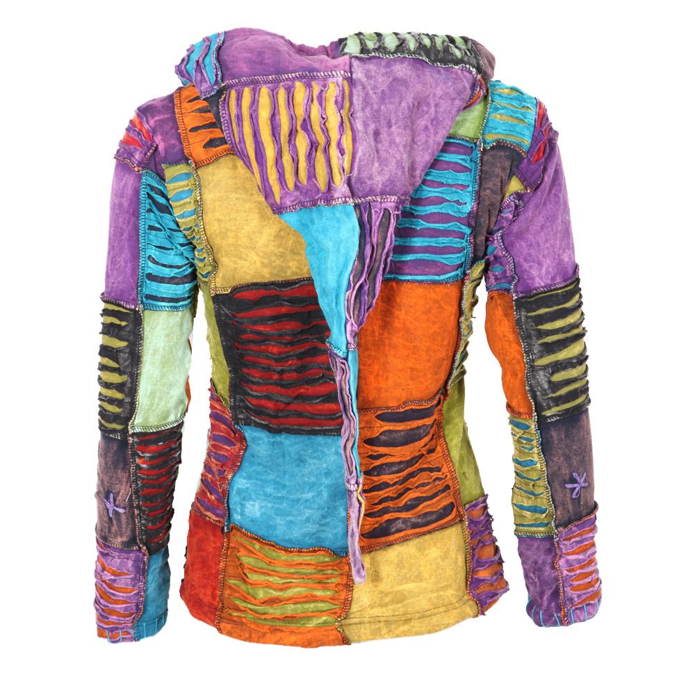 Fleece Lined Patchwork Hoodie..