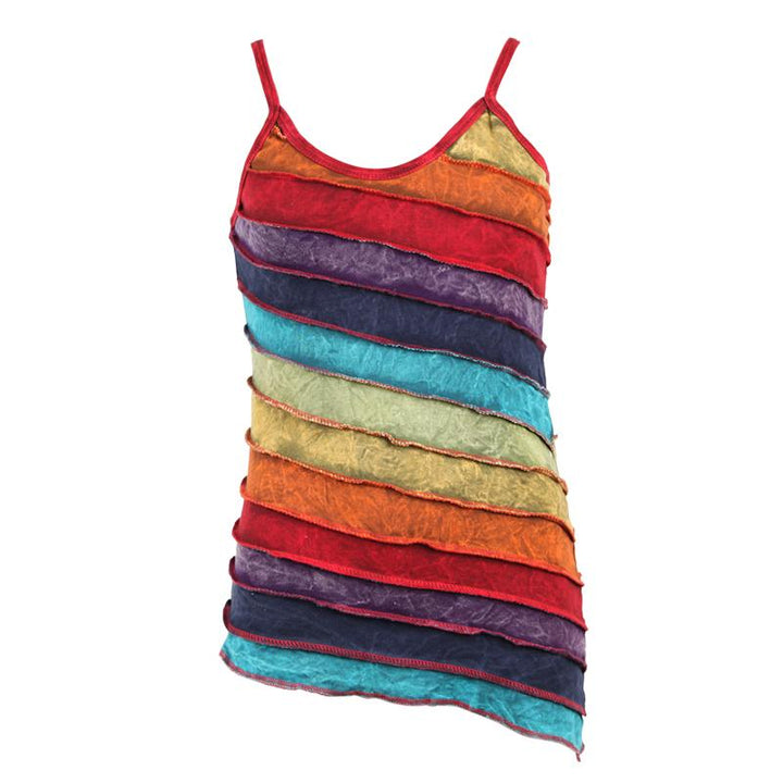 Asymmetric Rainbow Acid Wash Cami