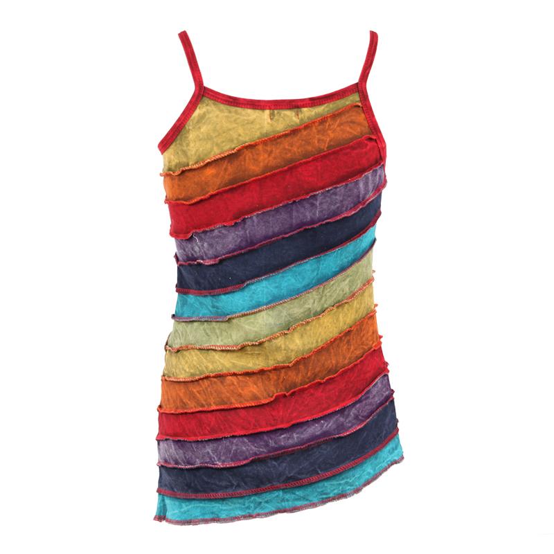 Asymmetric Rainbow Acid Wash Cami