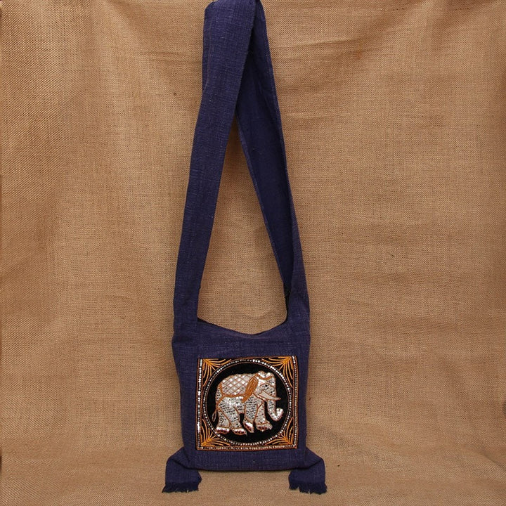 Cotton Sequin Elephant Bag