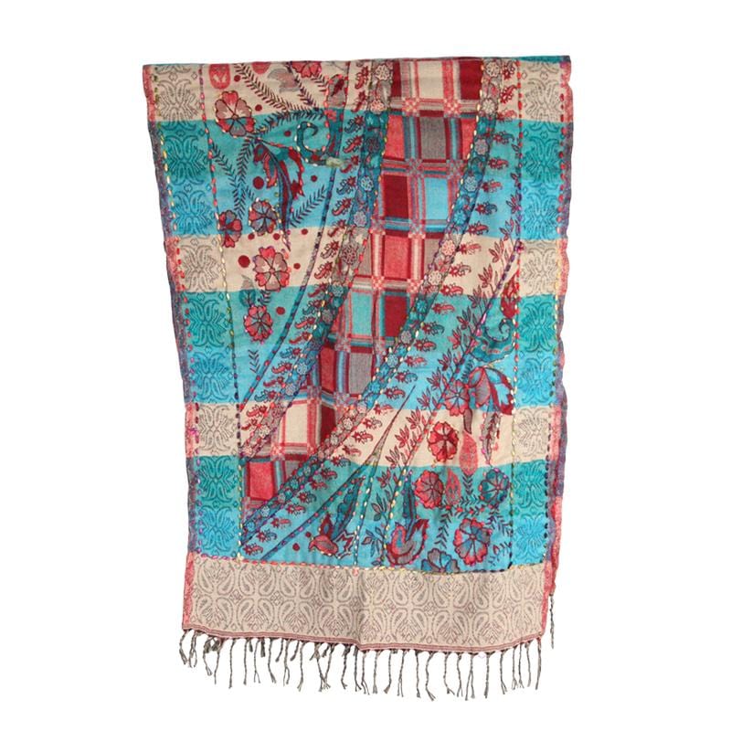 Embroidered Blanket Scarf