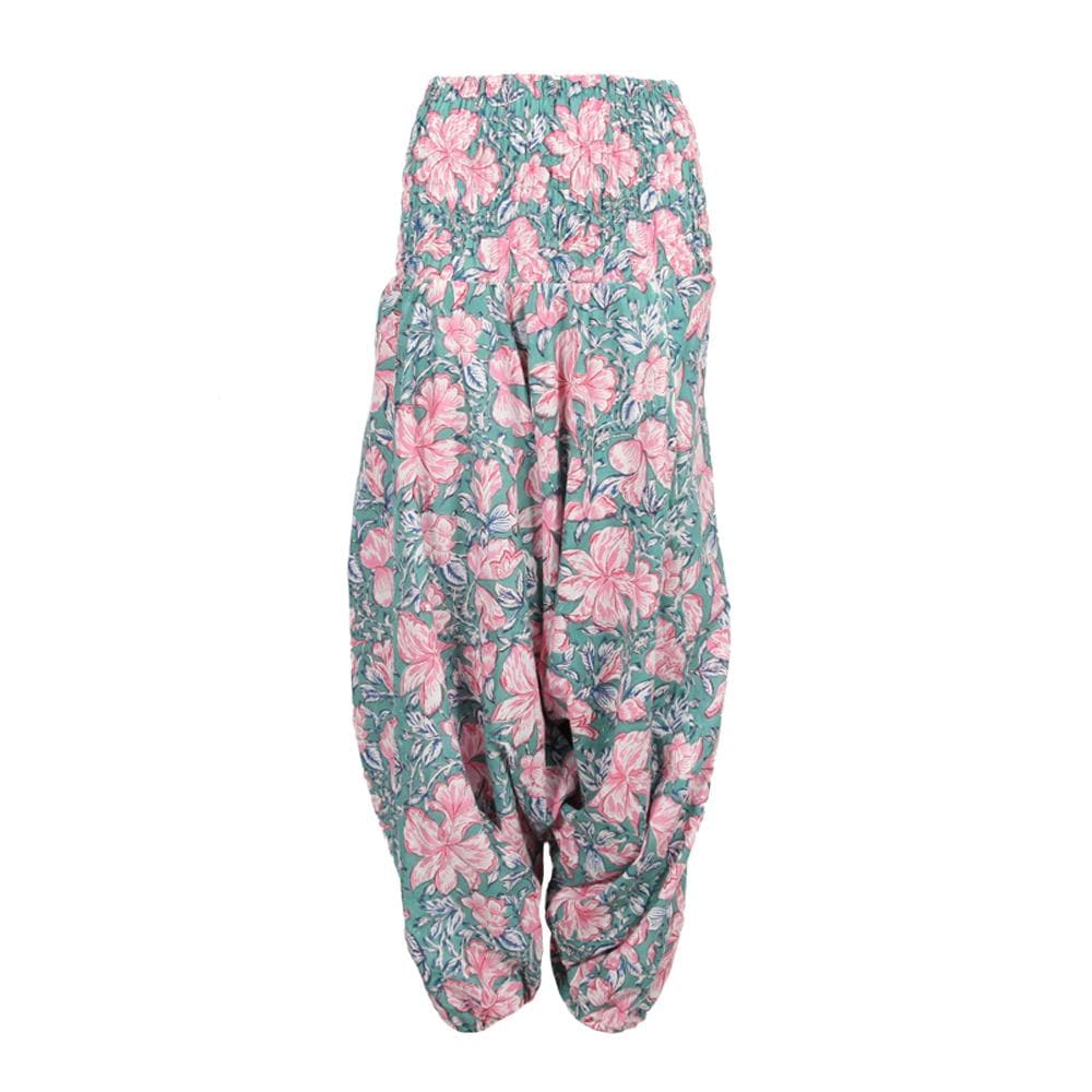 Floral Block Print Low Harems