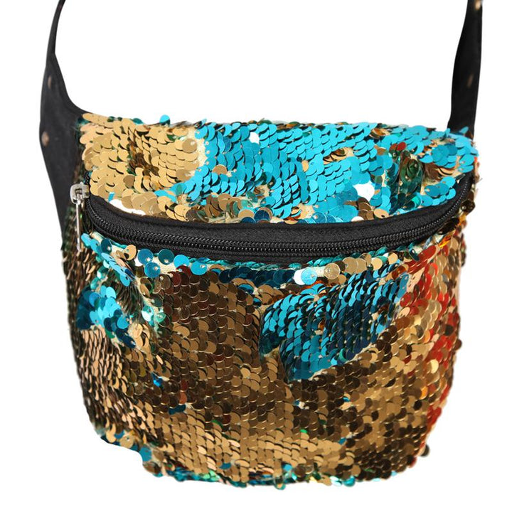 Two Tone Sequin Bum Bag