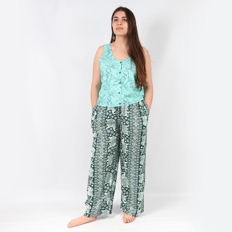 Wide Leg Elephant Beach Trousers