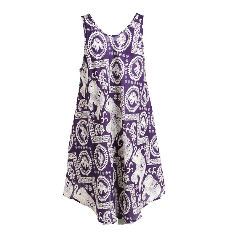 Thai Elephant Midi Swing Dress