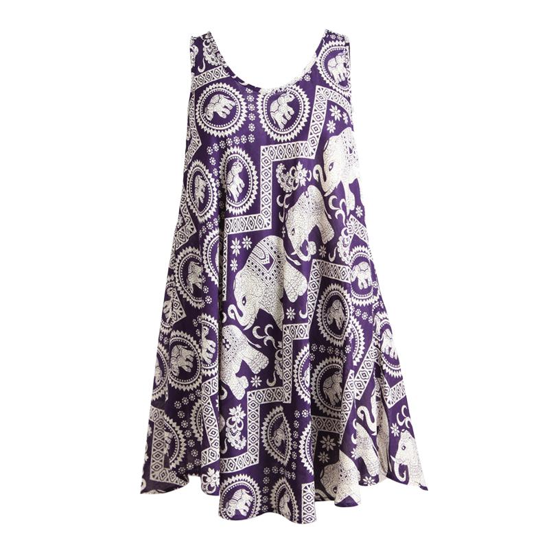 Thai Elephant Midi Swing Dress