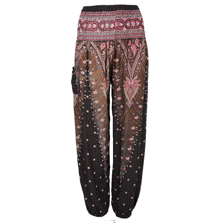 Peacock Feather Harem Pants