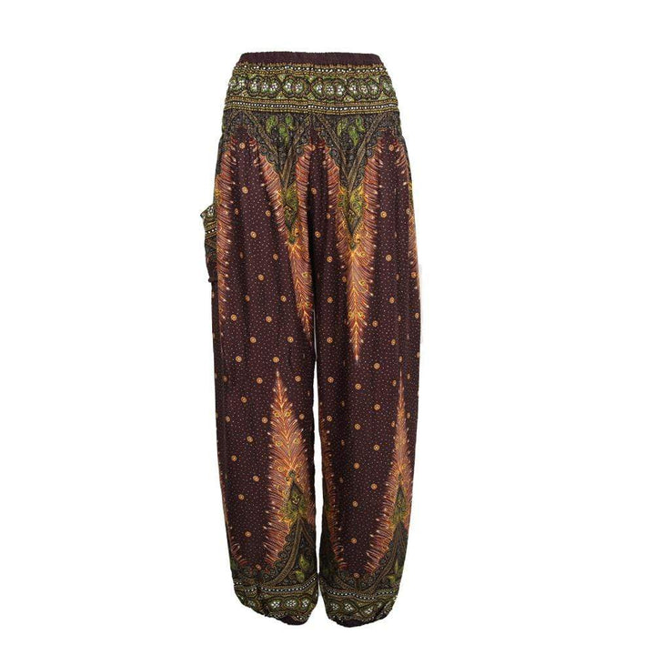 Peacock Feather Harem Pants