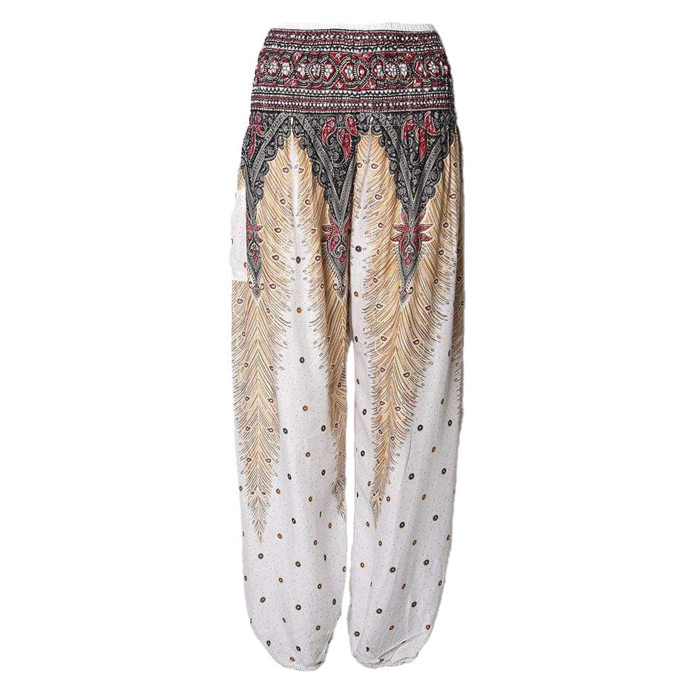 Peacock Feather Harem Pants