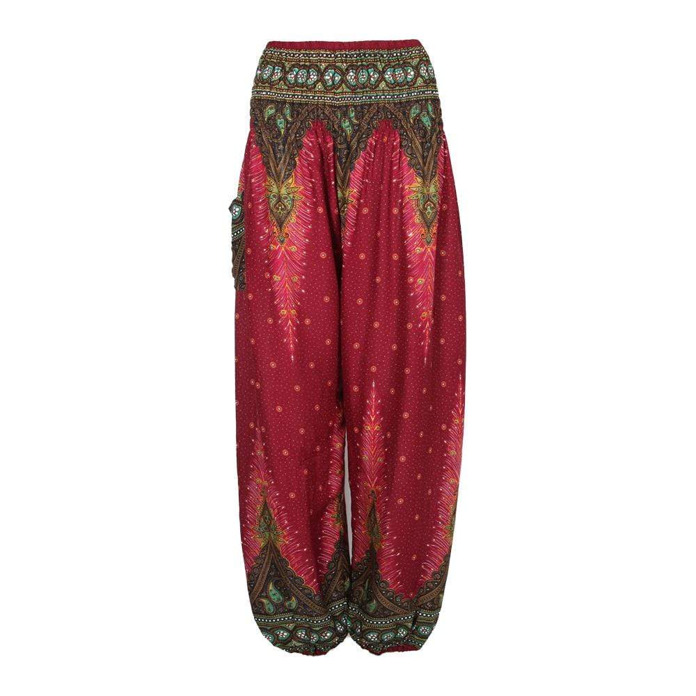 Peacock Feather Harem Pants