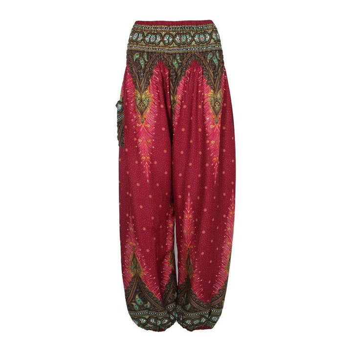 Peacock Feather Harem Pants