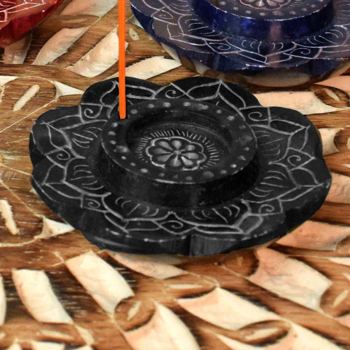 Soapstone Lotus Incense Holder