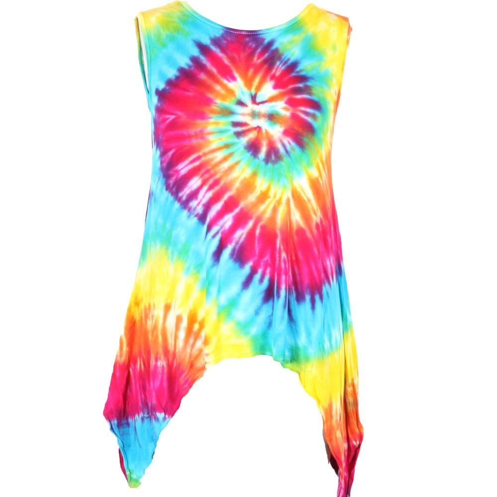 Tie Dye Batwing Sleeveless Top