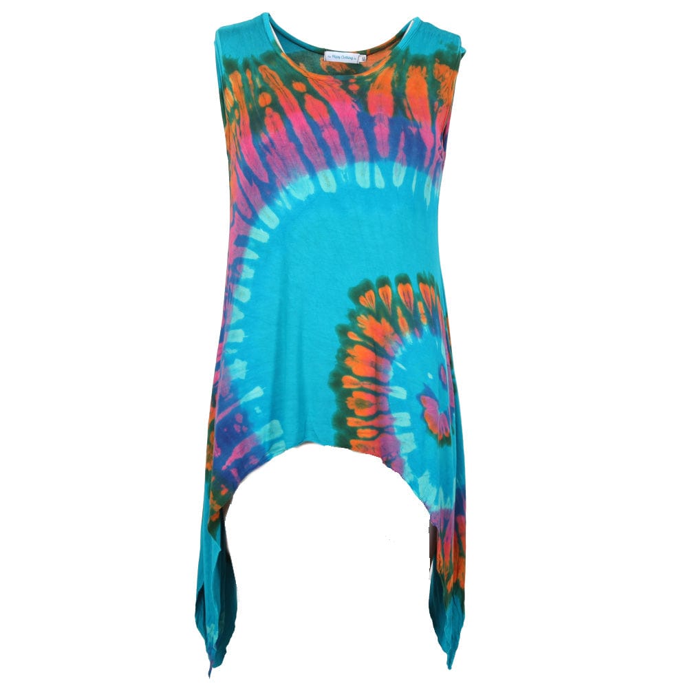 Tie Dye Batwing Sleeveless Top