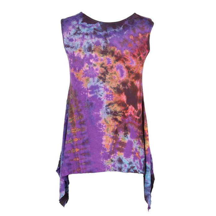 Tie Dye Batwing Sleeveless Top