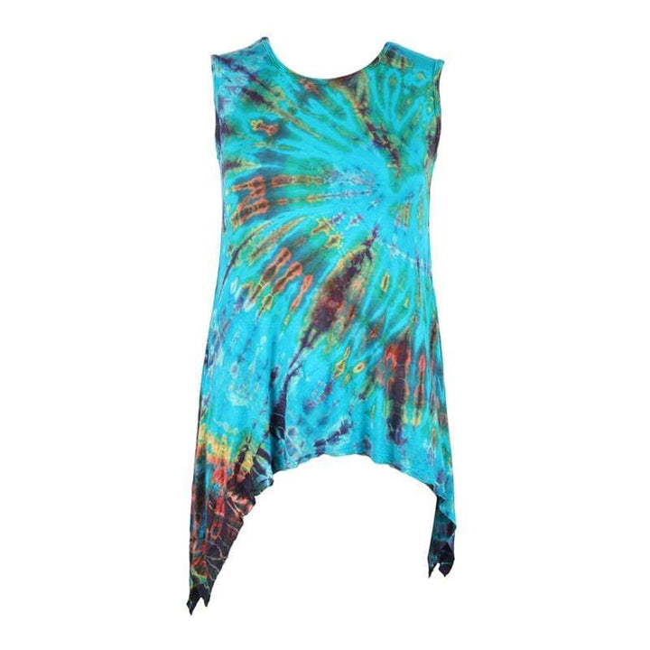 Tie Dye Batwing Sleeveless Top