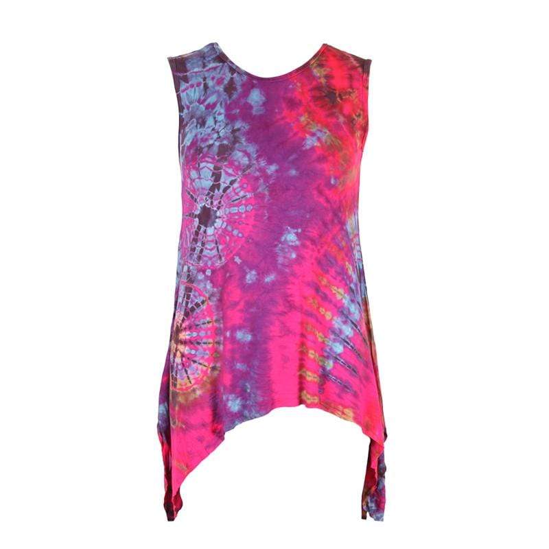 Tie Dye Batwing Sleeveless Top