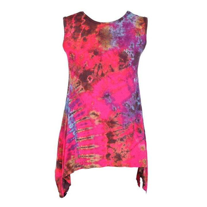 Tie Dye Batwing Sleeveless Top