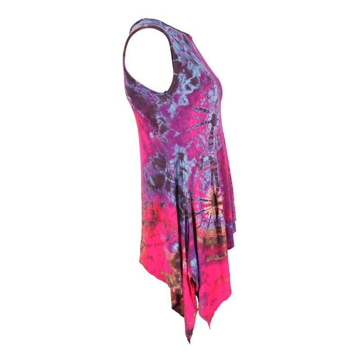 Tie Dye Batwing Sleeveless Top