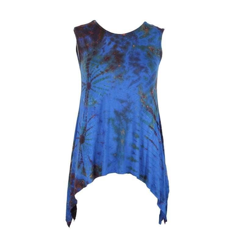 Tie Dye Batwing Sleeveless Top