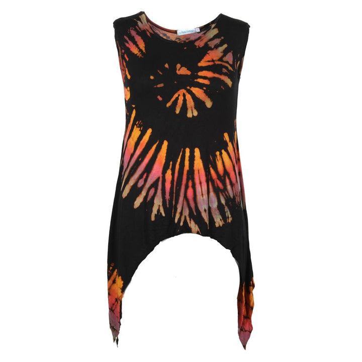 Tie Dye Batwing Sleeveless Top