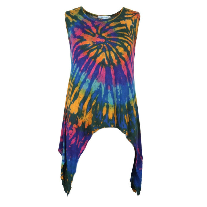 Tie Dye Batwing Sleeveless Top