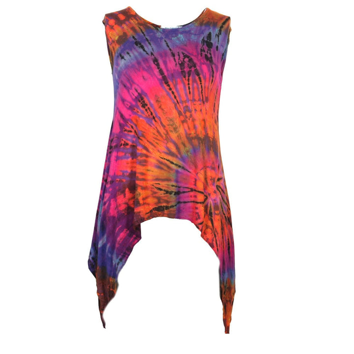 Tie Dye Batwing Sleeveless Top