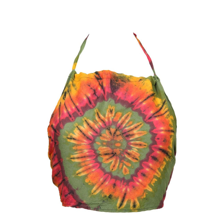 Tie Dye Halter Backless Crop Top