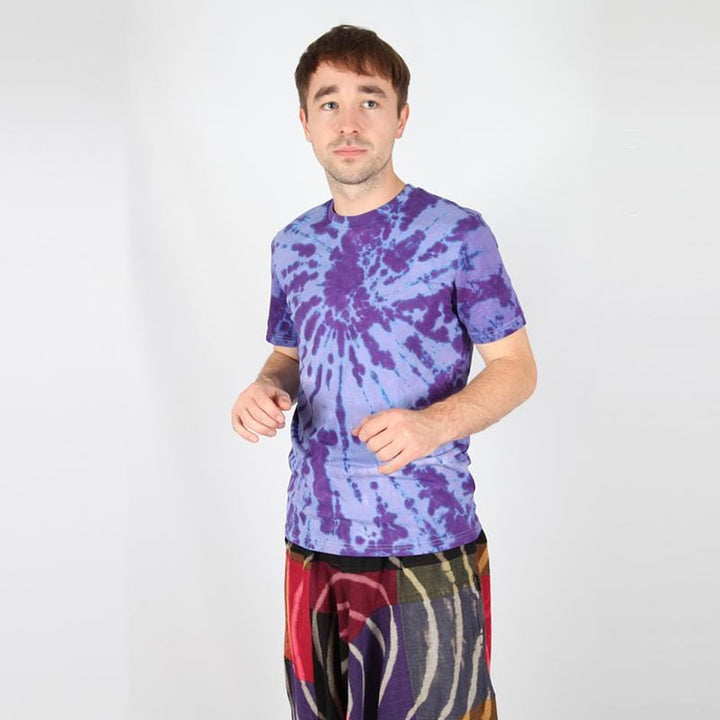 Men's Organic Cotton Purple Tie Dye T-Shirt