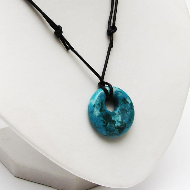 Chrysocolla Howlite Round Necklace