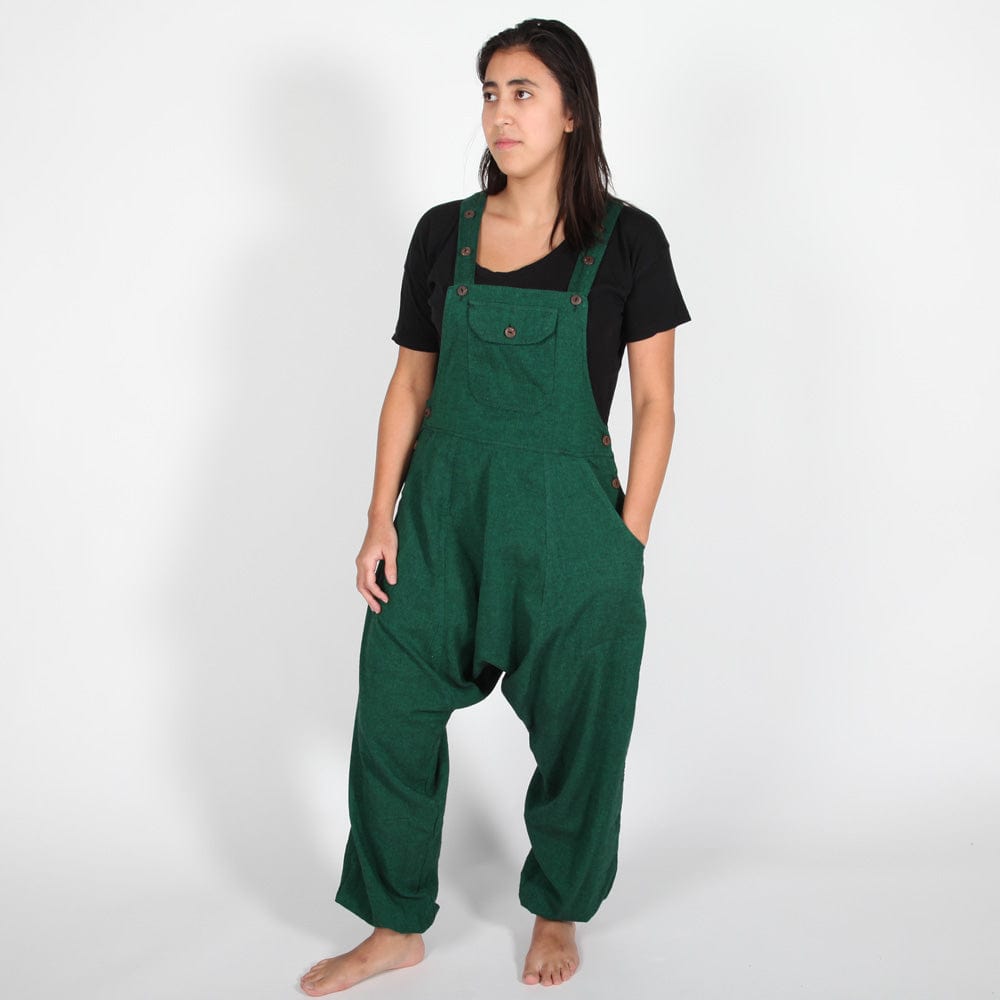 Plain Cotton Harem Dungarees